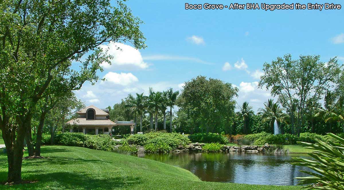 Boca Grove entry after BHA upgraded their look