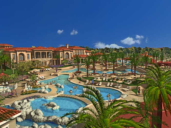 Life Style Center and Spa Pool Deck Concept for Treviso Bay