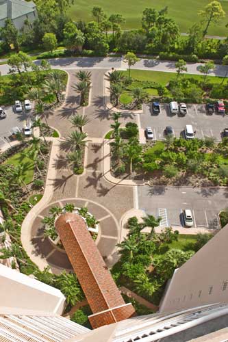 Estancia looking down at the entry from the 14th floor - Bonita Springs, Florida