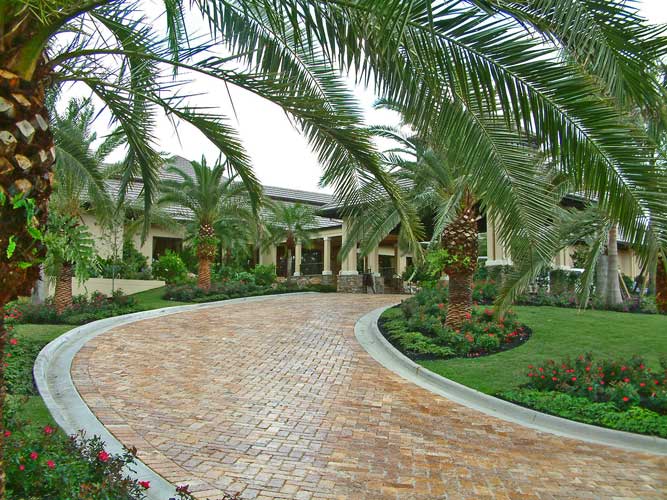 The Clubhouse entry drive at Boca Grove - Plantation, Florida