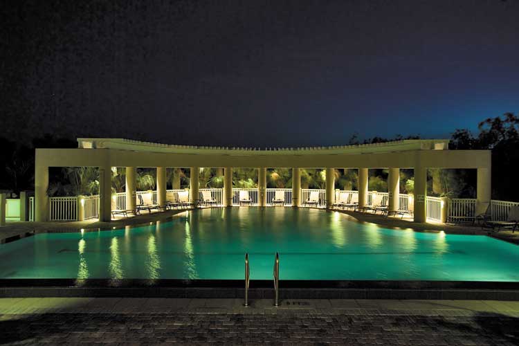 Azure Condo Pool at night - Bonita Springs, Florida