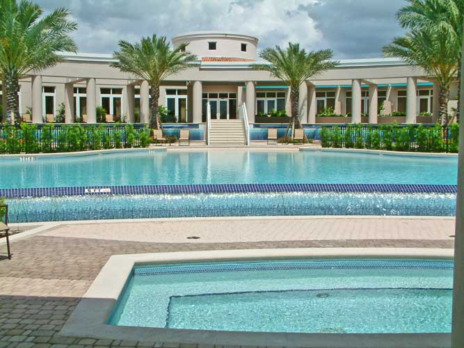 Esperia Condo Pool with beach entry and infinity edge - Bonita Springs, Florida