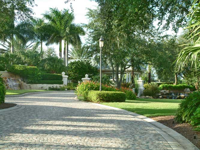 The main entry leading up to the guardhouse at Estuary - Naples, Florida
