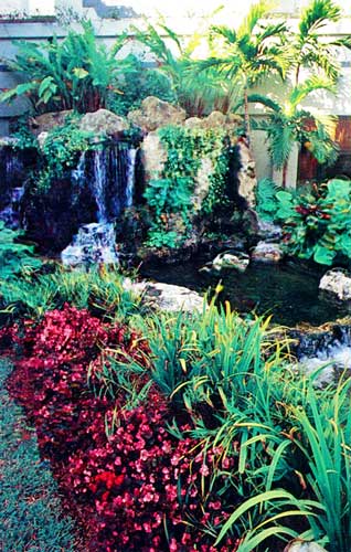 Natural looking waterfall at the Horizons ACLF - Boca Raton, Florida